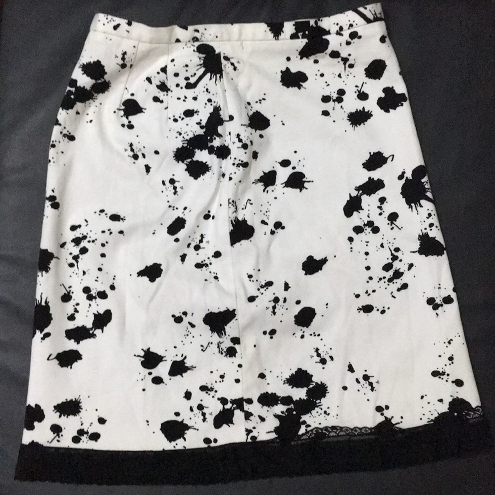 Splatter Print Skirt with Lace!